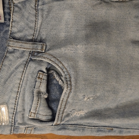 SO Blue Jeans Ankle Cropped Distressed Denim Light-Wash Blue Juniors size 9 - Picture 5 of 12